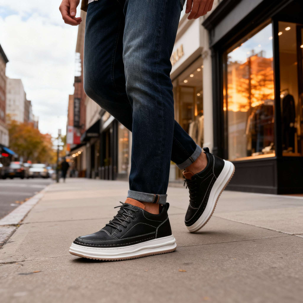 RENVO Oakfield Leather Sneakers