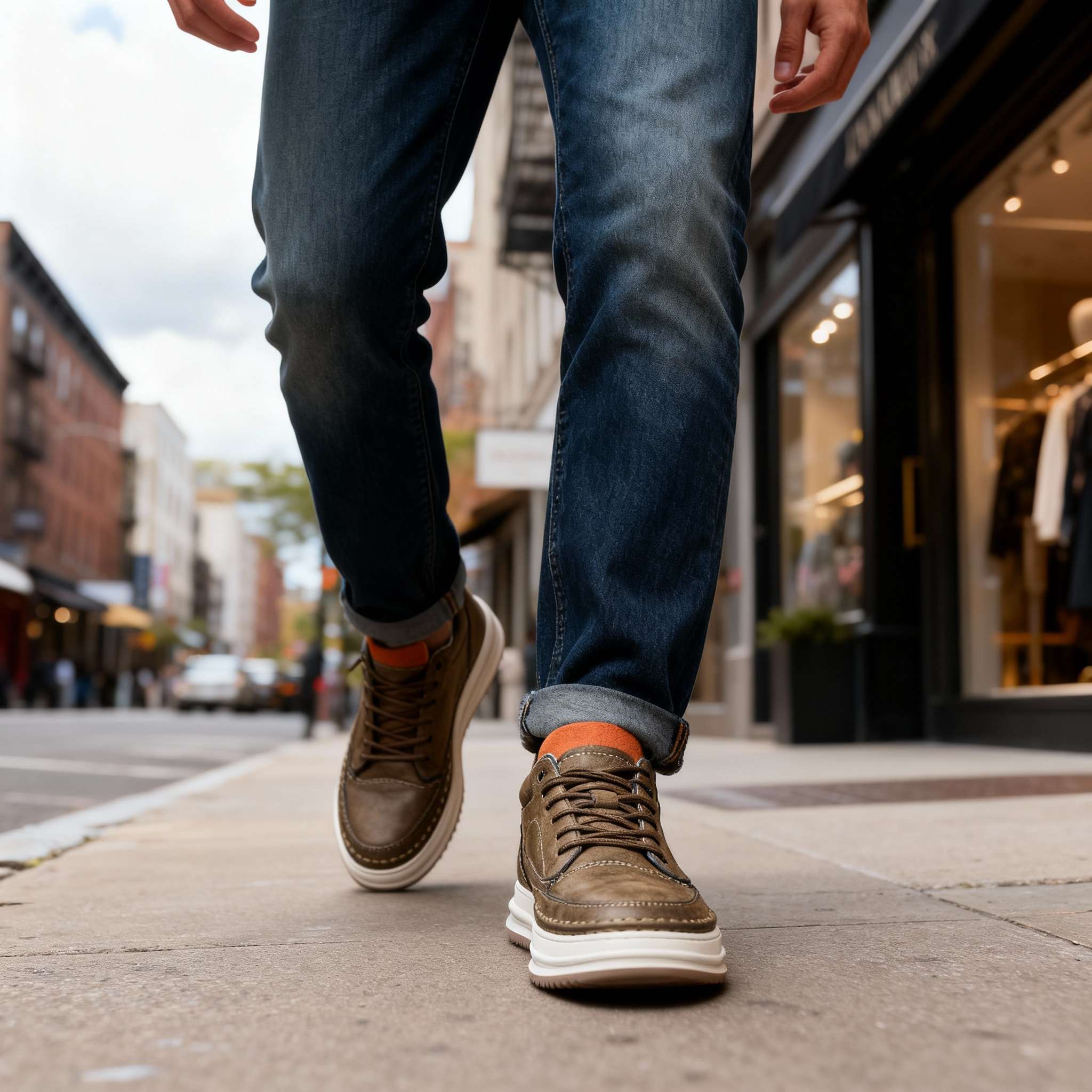 RENVO Oakfield Leather Sneakers
